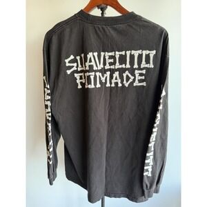 Suavecito Pomade Long Sleeve T Shirt Mens XL Skull Graphic Bone Sleeve Hit